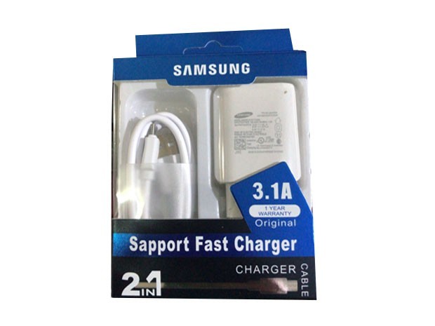 & CARGADOR CELULAR TIPO C 3.1A SAMS 2 EN 1 + CABLE